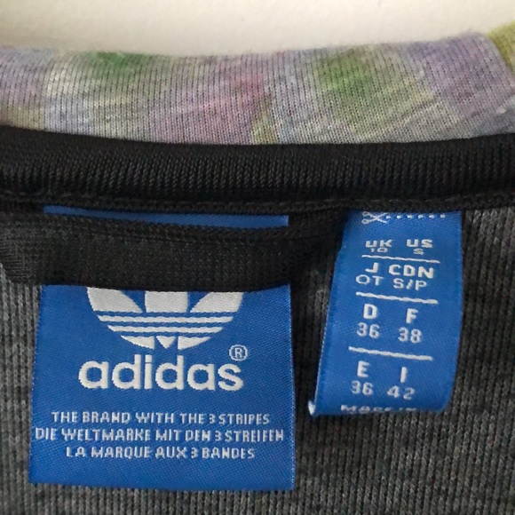 Adidas floral zip up hooded jacket - Picture 3 of 8